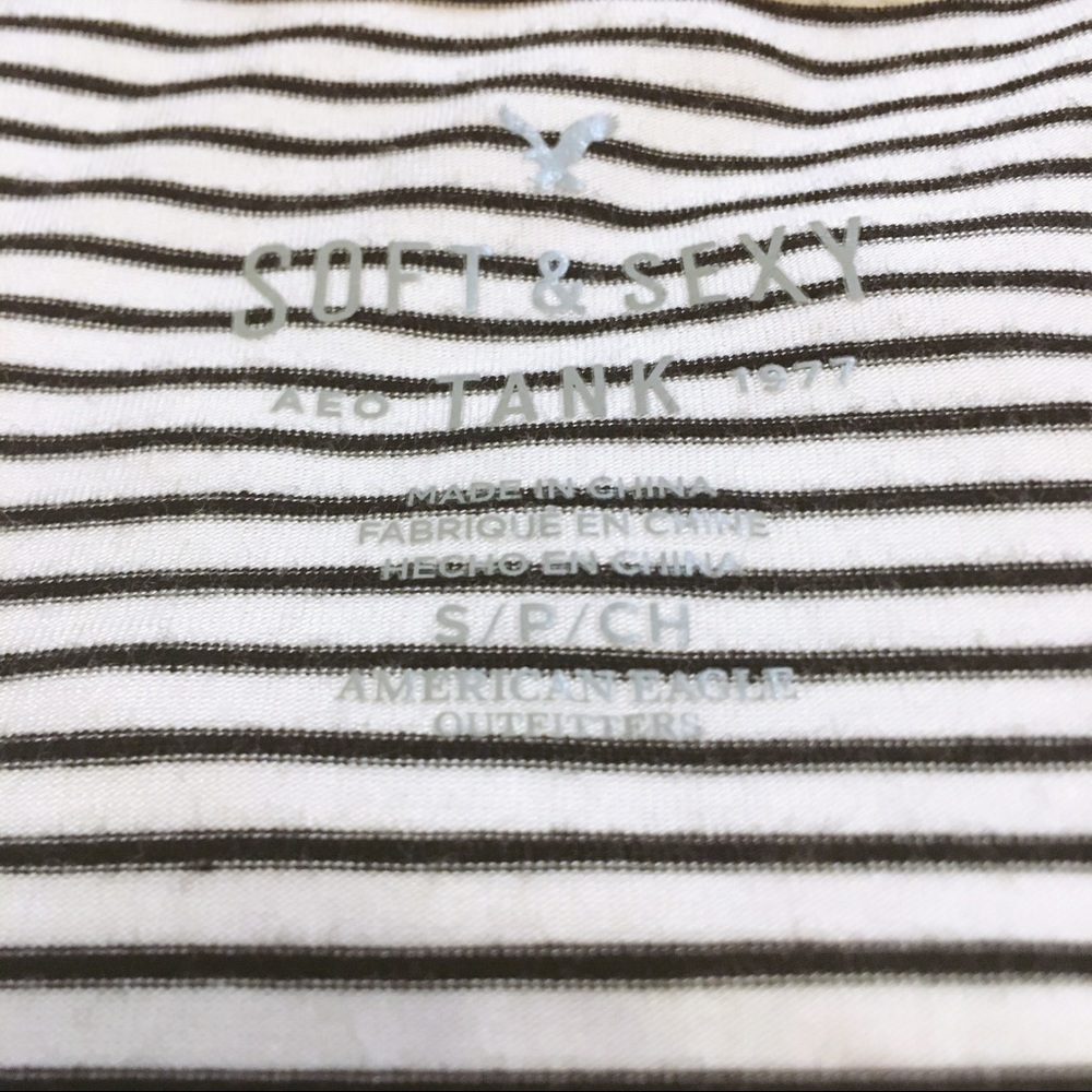 American Eagle Embroidered Striped Tank - Picture 4 of 4